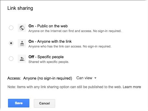 Tạo link share trong google data studio